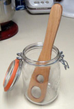 A unique Starter Stirrer designed specifically for mixing San Francisco Sourdough Starter.